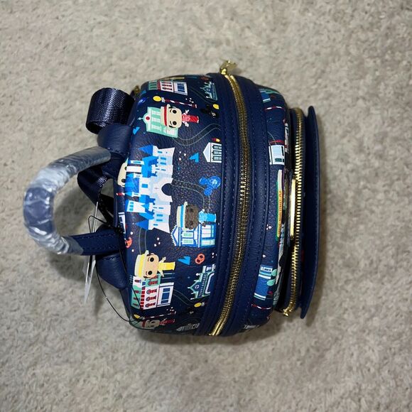 Disney Parks Main Street USA Dapper Dans Loungefly Mini Backpack - NEW - Picture 4 of 7